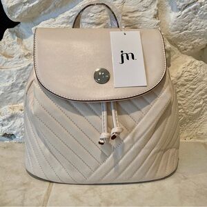 Jessica Moore Quilted backpack in “cloud creme.” NWT